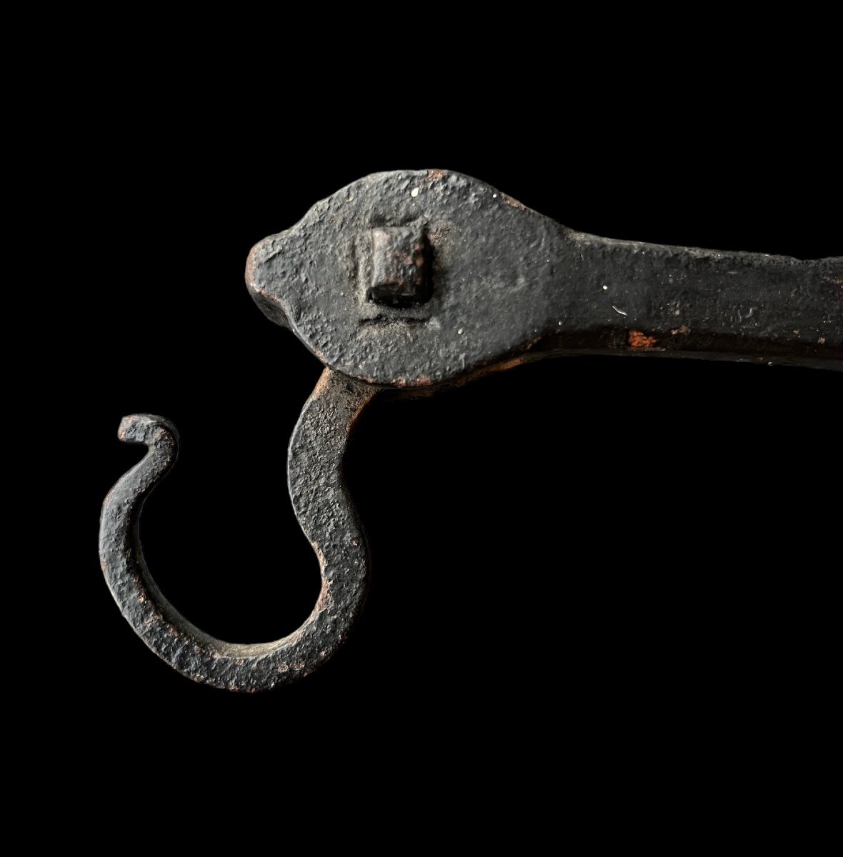 Beautiful Wrought Iron Scale, Dated 1728 - European - Early 18th Century-photo-3