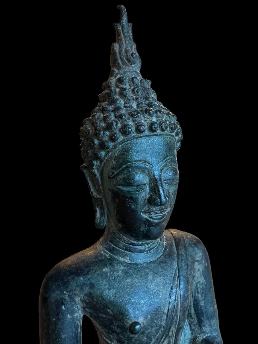 Bouddha Thaïlandais En Bronze Décoratif - Thaïlande - Début Du 20e Siècle-photo-1