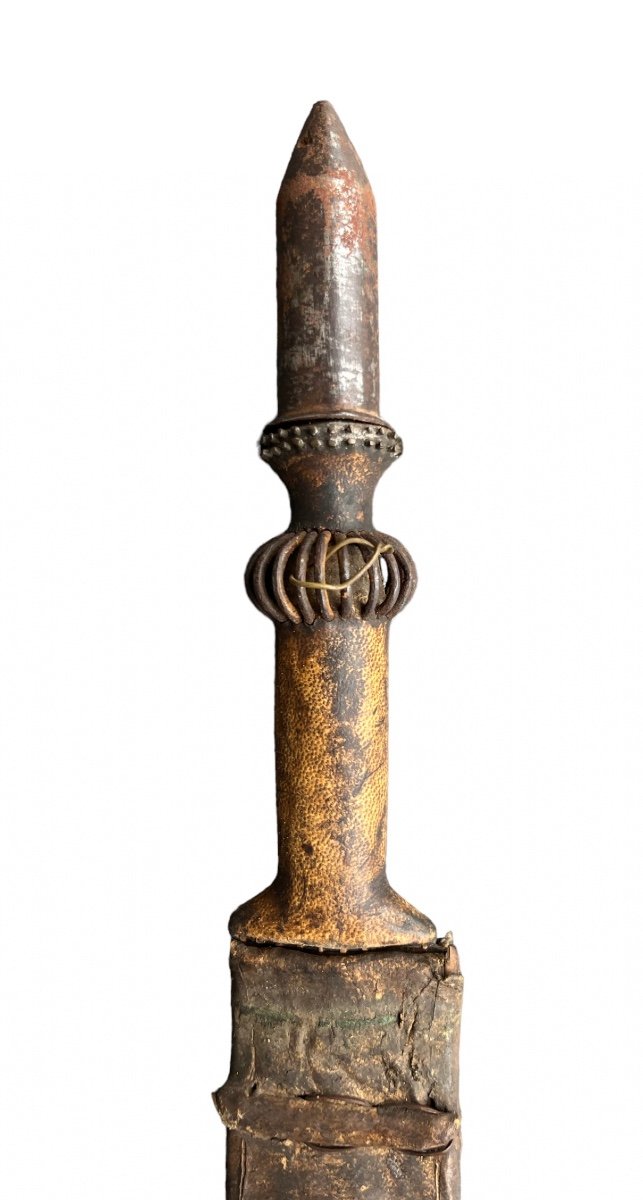 African Knife From The 'yaka' Tribe In Wrought Iron - Dr Congo - Early 20th Century-photo-2