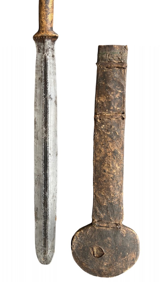 African Knife From The 'yaka' Tribe In Wrought Iron - Dr Congo - Early 20th Century-photo-3