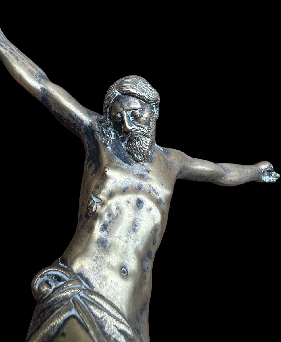 Statue Of Christ In Silvered Bronze 'corpus Christi' - Italian - 17th Century-photo-1