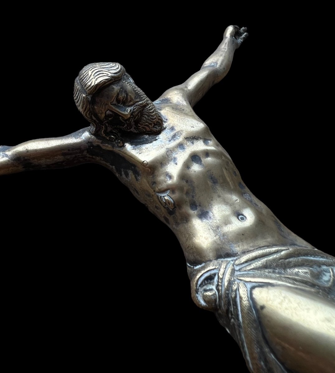 Statue Of Christ In Silvered Bronze 'corpus Christi' - Italian - 17th Century-photo-2