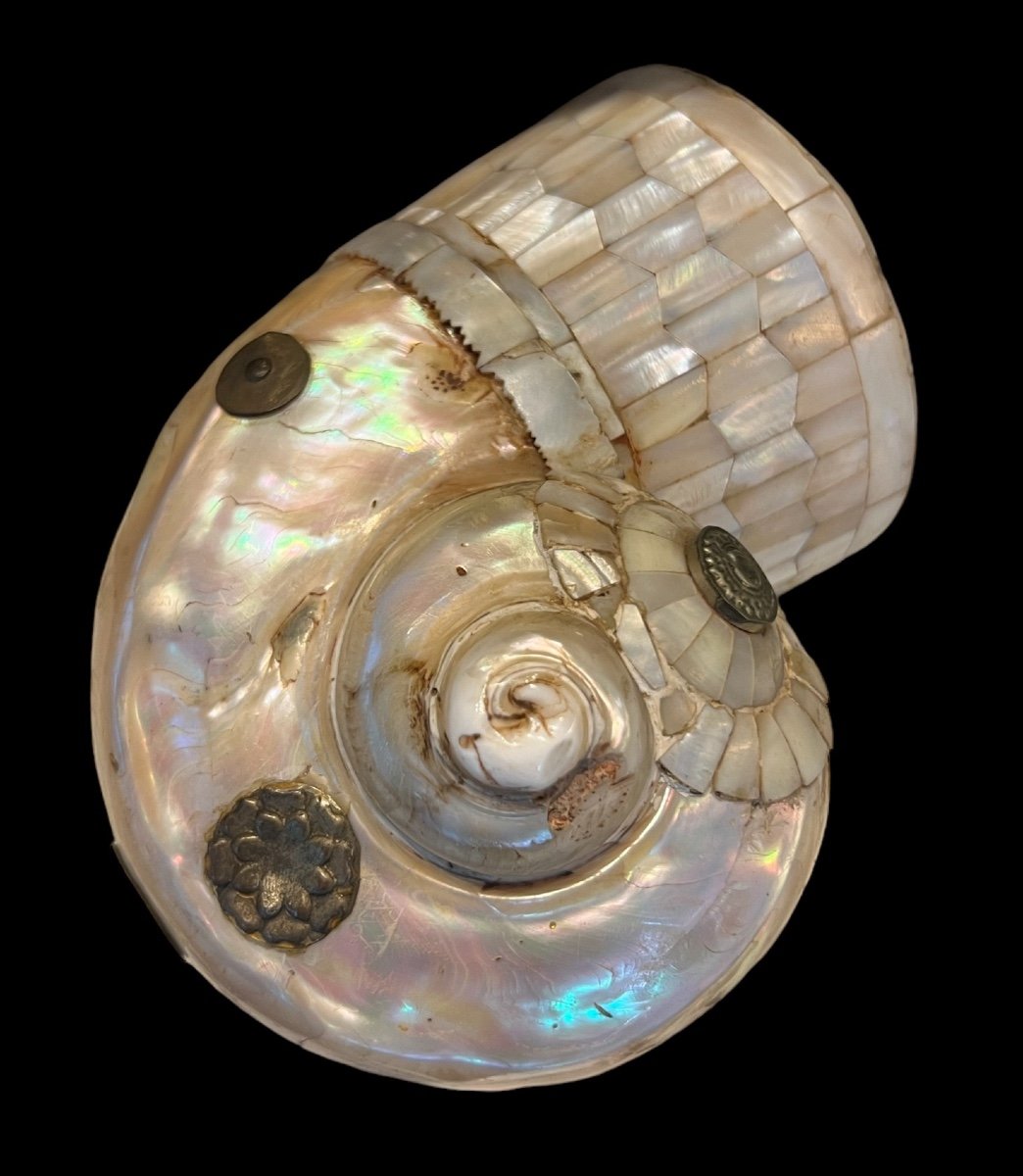 Gujarati Mother Of Pearl Powder Box - North West India - Circa 1900-photo-6