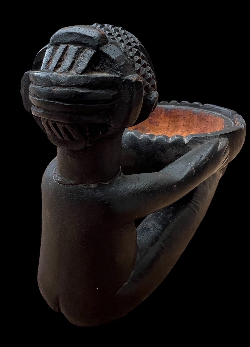 Statue En Bois ‘Mboko’ De La tribu Luba  Du Congo - Afrique - Début 20e Siècle-photo-4