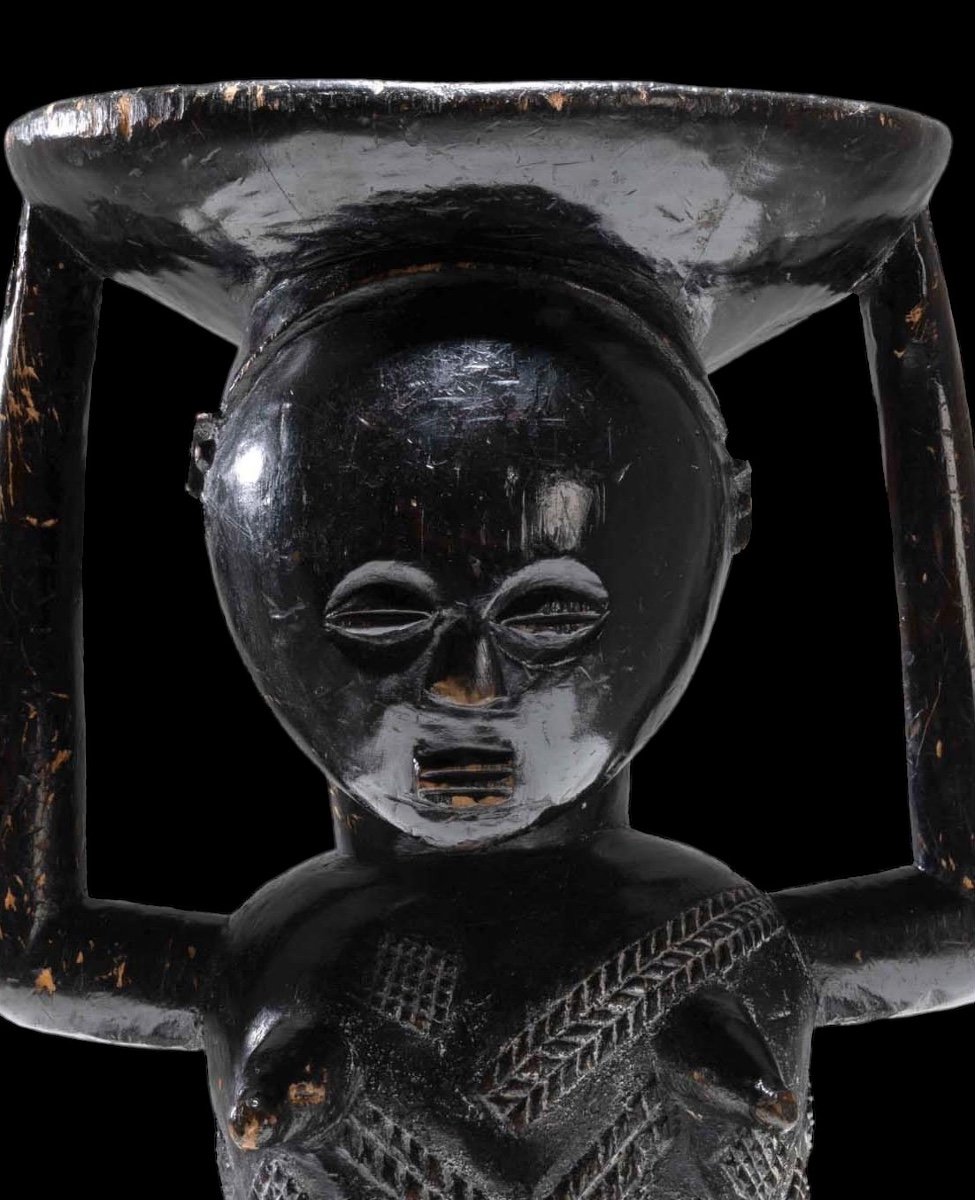 Seat/stool From The 'luba' Tribe Of Congo - Africa/african - Late 19th Century-photo-1