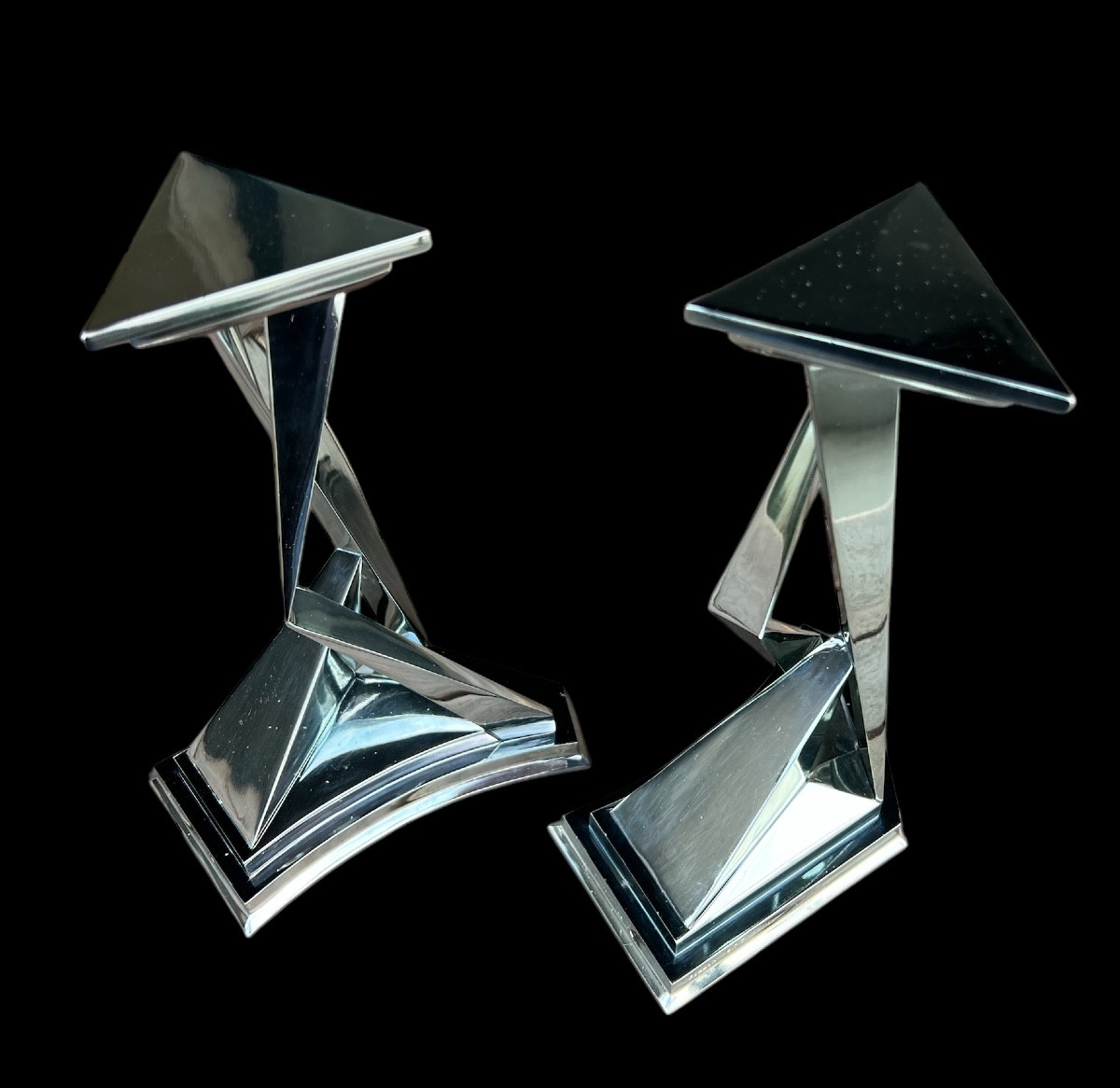 Salvador Dali 'castor & Pollux' Silver-plated Candlesticks - Design - 1904/1989-photo-1