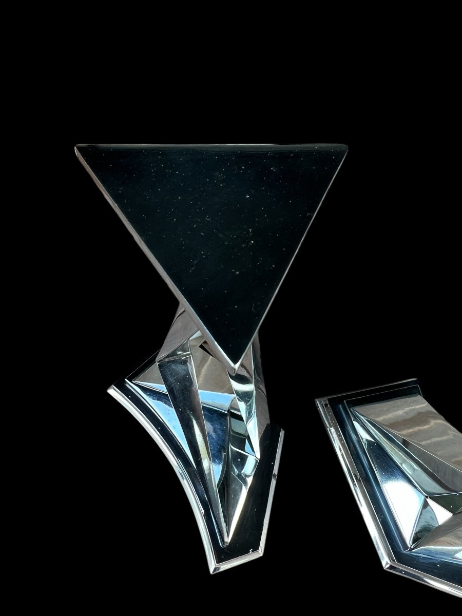 Salvador Dali 'castor & Pollux' Silver-plated Candlesticks - Design - 1904/1989-photo-4