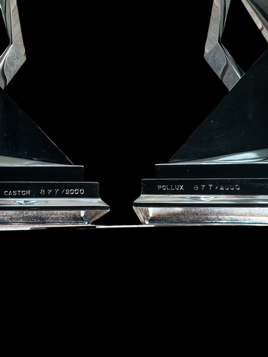 Salvador Dali 'castor & Pollux' Silver-plated Candlesticks - Design - 1904/1989-photo-6