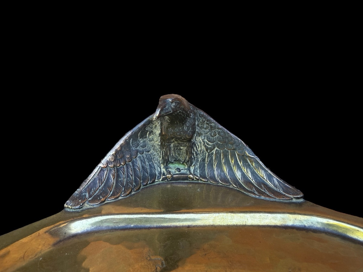 Copper/brass Cup Decorated With Eagles - Art Nouveau - Germany - 20th Century-photo-2