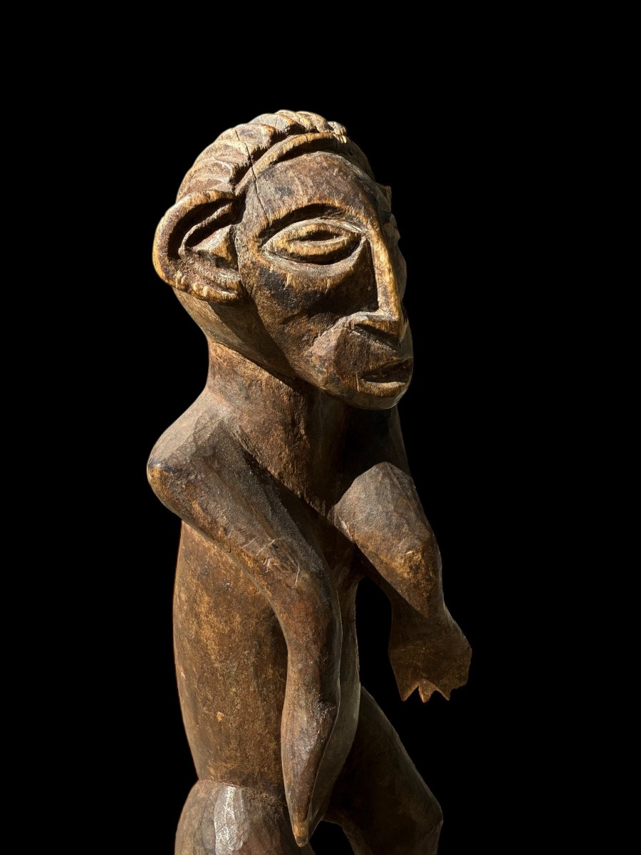Statue Africain En Bois De La Tribu ‘holo’ Du Congo - Afrique - Début 20e Siècle-photo-2