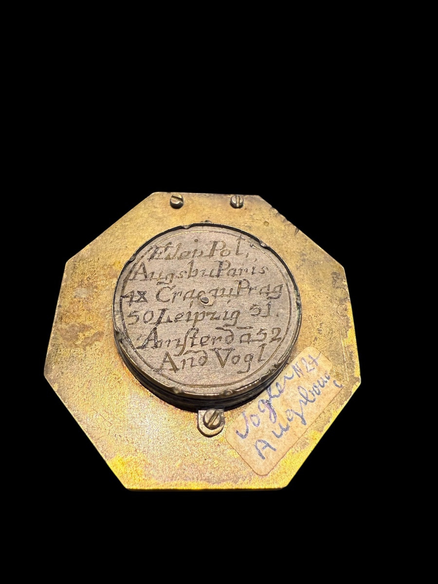 Cadran solaire équinoxial en laiton doré par ‘Andreas Vogler’ 1730-1800 - Augsburg - 18e siècle-photo-4