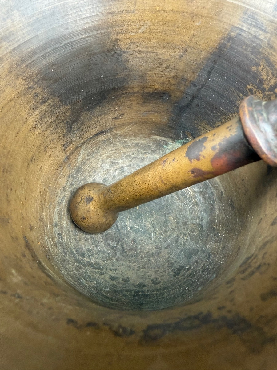 Bronze Mortar With Pestle 'henryck Ter Horst' 17th Century-style - Netherlands - 19th Century-photo-6