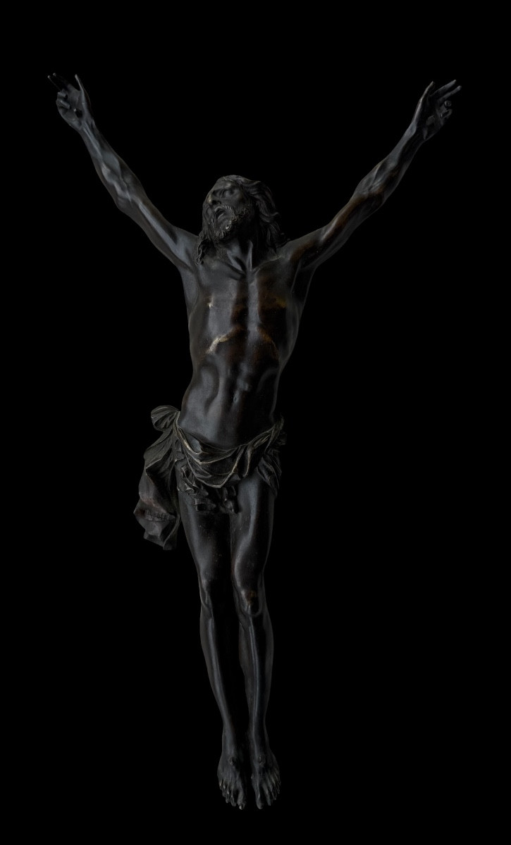 'corpus Christi' Or Christ In Bronze By Alfred Daubrée (1850-1885) - Paris (france) - 19th Century