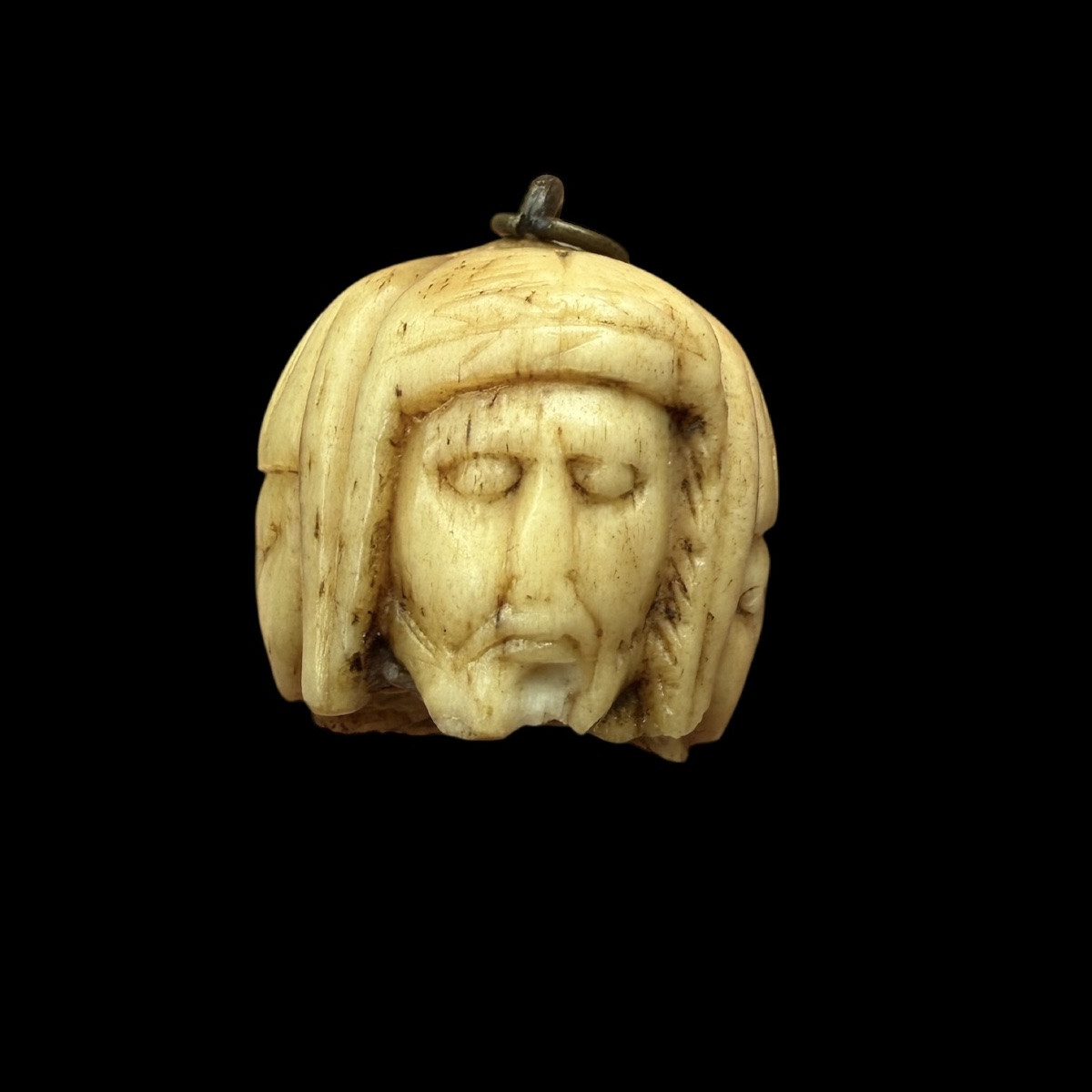 Bone Rosary Beads 'memento Mori' With 4 Faces - France - 16th-17th Century-photo-2