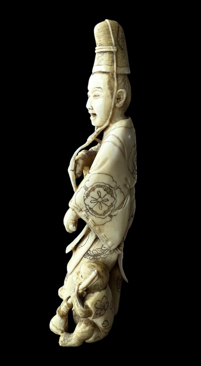 Japanese Okimono Of A Monkey Trainer, Meiji Period – Japan – 19th Century-photo-1