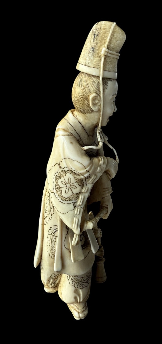 Japanese Okimono Of A Monkey Trainer, Meiji Period – Japan – 19th Century-photo-2