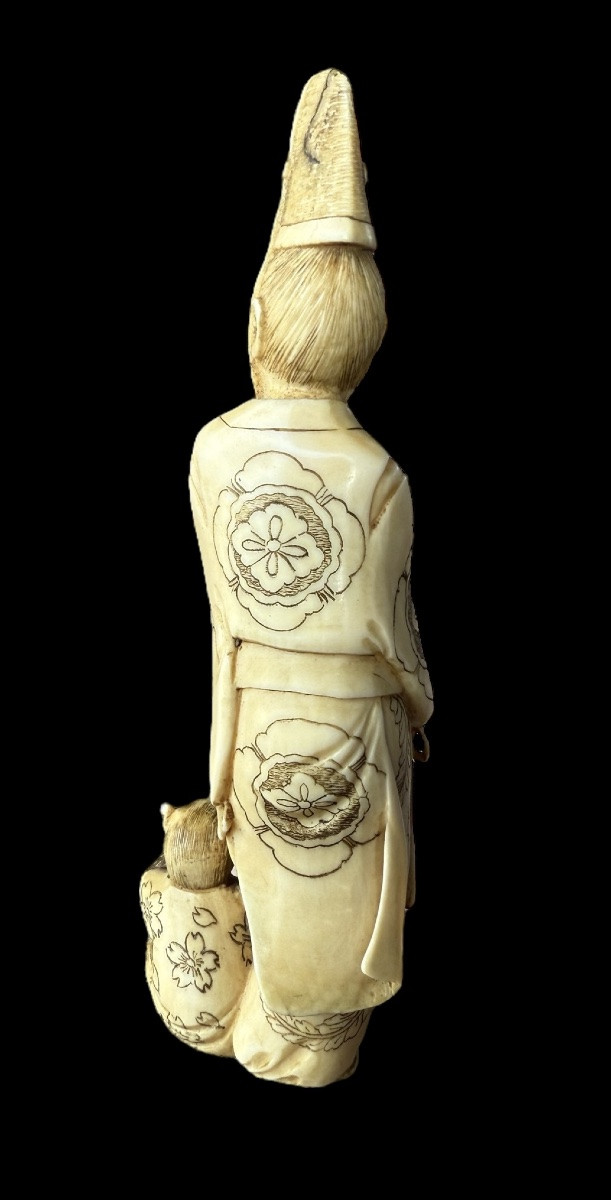 Japanese Okimono Of A Monkey Trainer, Meiji Period – Japan – 19th Century-photo-4