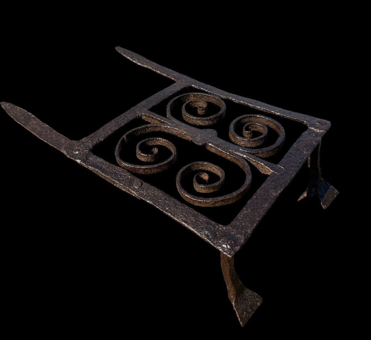 Wrought Iron Fireplace Stand/stove - European - 17th Century