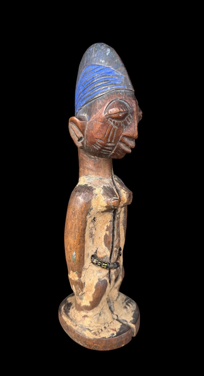 African 'ibeji' Statuette From The Yoruba Tribe - Nigeria, Africa - Early 20th Century