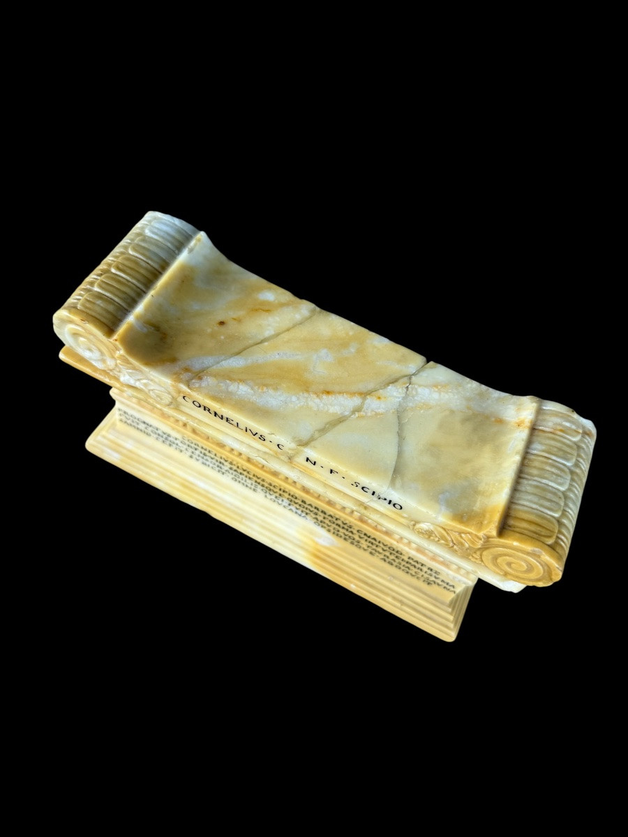 Siena Marble Model Of The Tomb Of Scipio (grand Tour) - Italian - 19th Century-photo-1