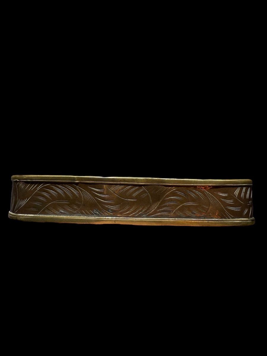 Copper And Brass Tobacco Box/snuffbox With A Story In 8 Parts - Holland - 18th C.-photo-5