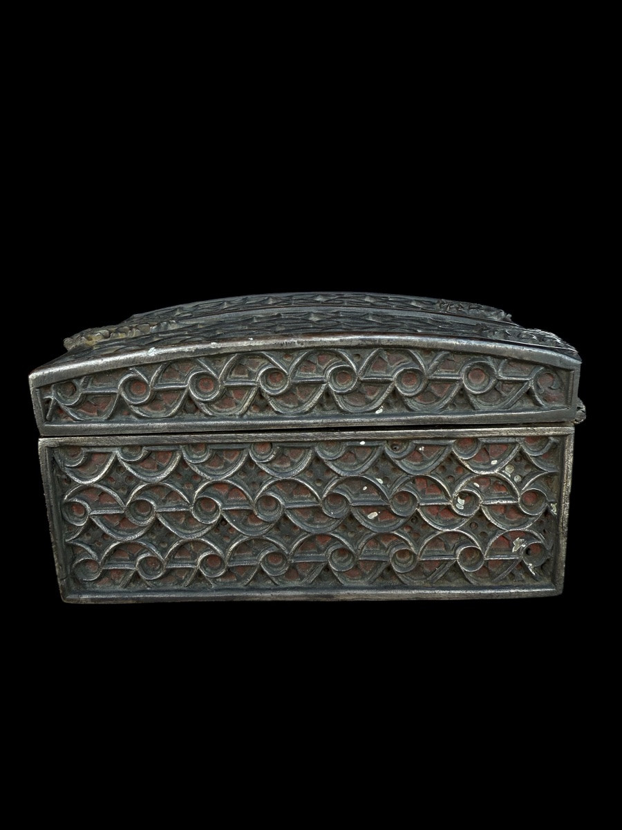 Gothic Style Copper Messenger Box - France - 19th Century?-photo-4