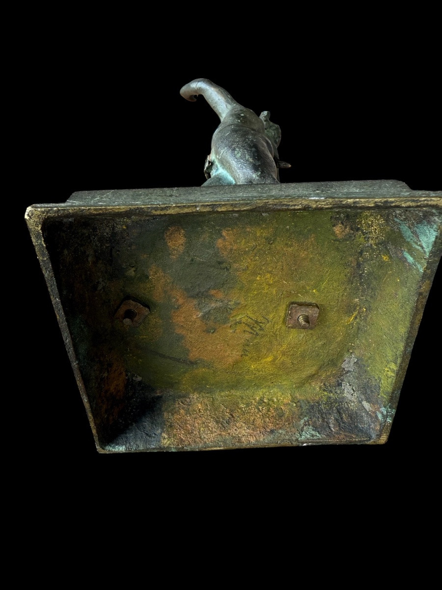 Le Faune Dansant de Pompéi en bronze ‘Souvenir de Grand-Tour - Italie - fin 19e siècle-photo-5
