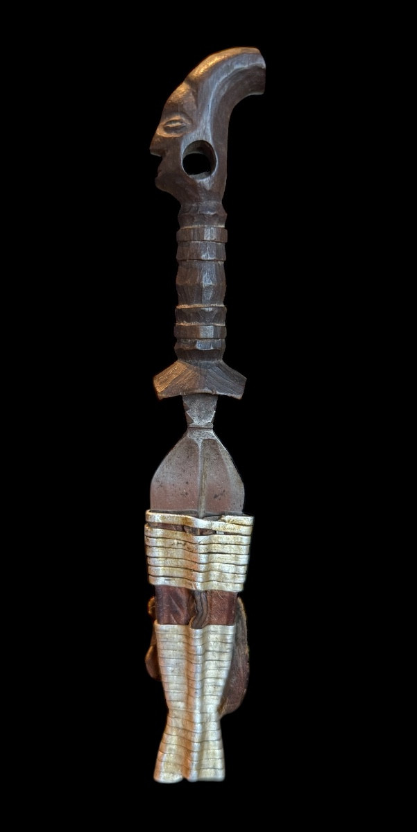 Rare Miniature Knife/sword From The 'mangbetu' Tribe Of Congo - Africa - Early 20th Century