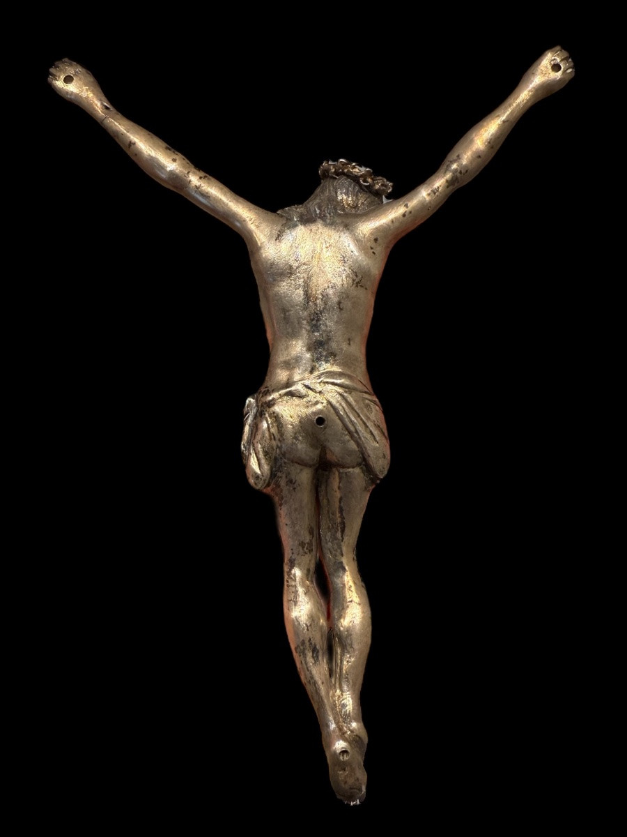 Solid Silver Figure Of Christ Or Corpus Christi - Flemish - 18th Century-photo-2