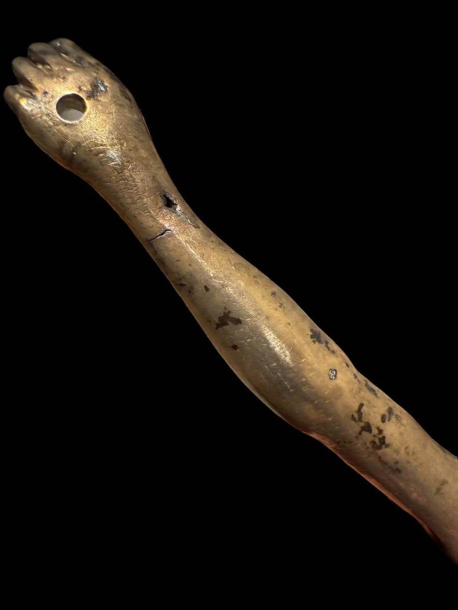 Solid Silver Figure Of Christ Or Corpus Christi - Flemish - 18th Century-photo-3