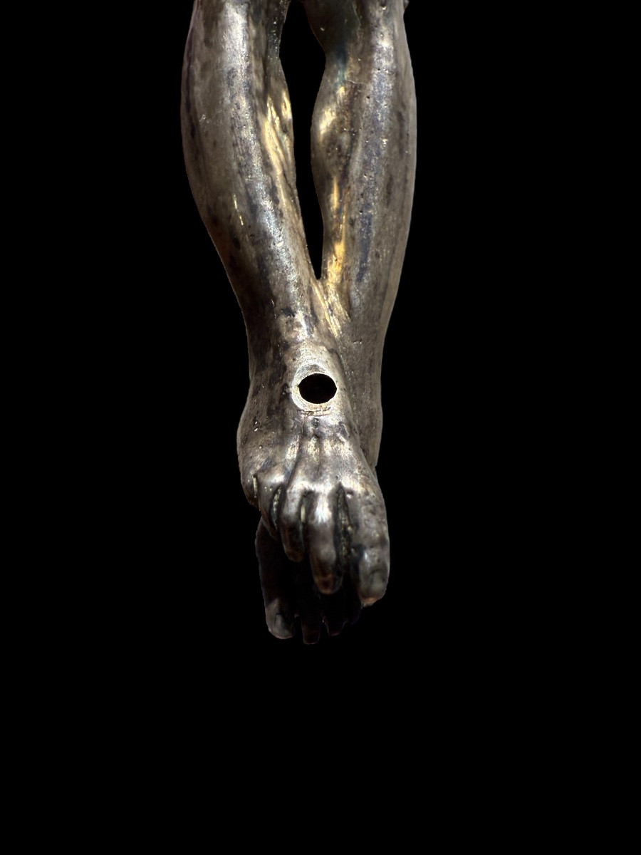 Solid Silver Figure Of Christ Or Corpus Christi - Flemish - 18th Century-photo-6