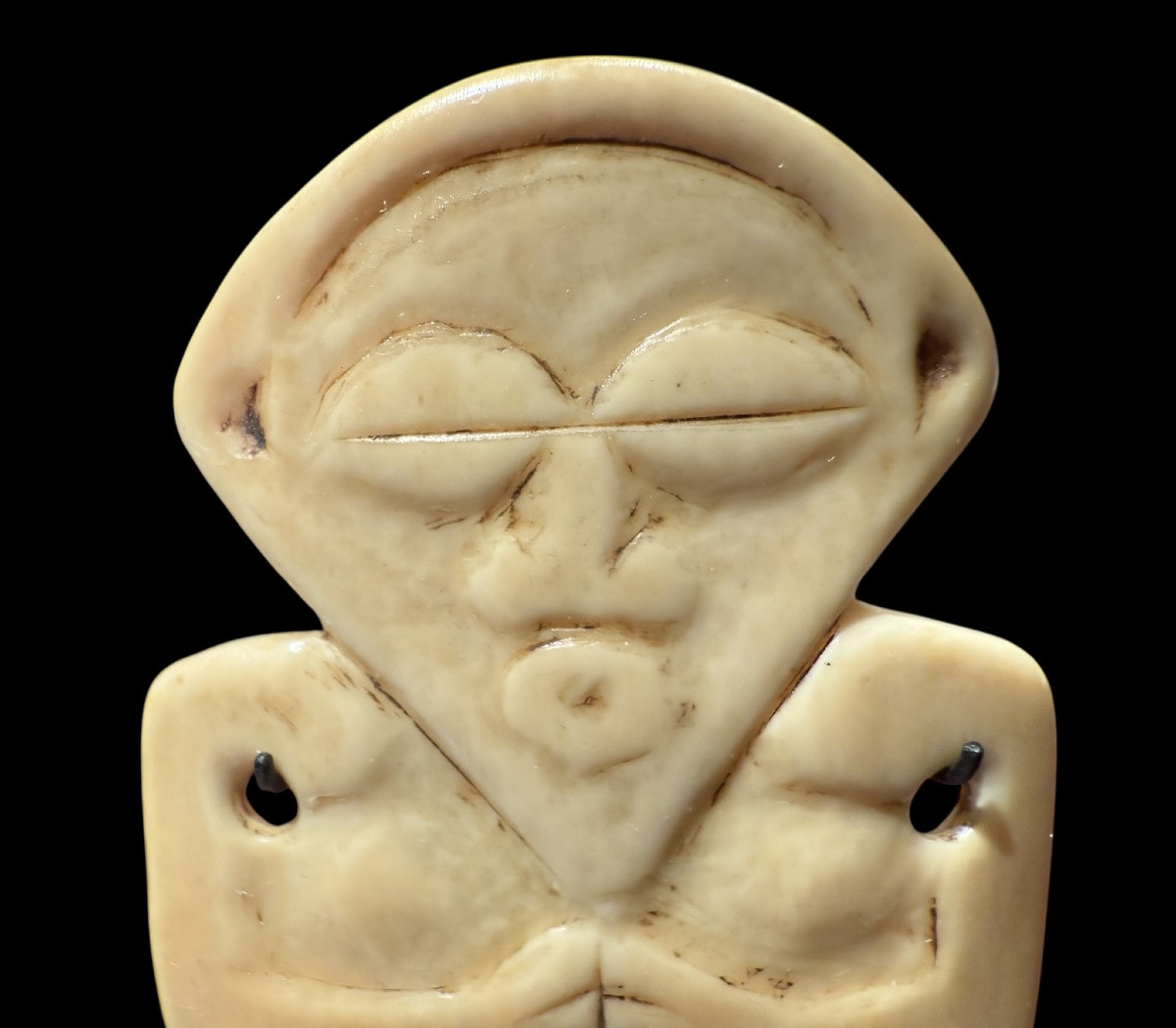 Pendentif rare africain de la tribu ‘Hungaan/Hungana’ du Congo - Afrique - fin du 19e siècle-photo-1