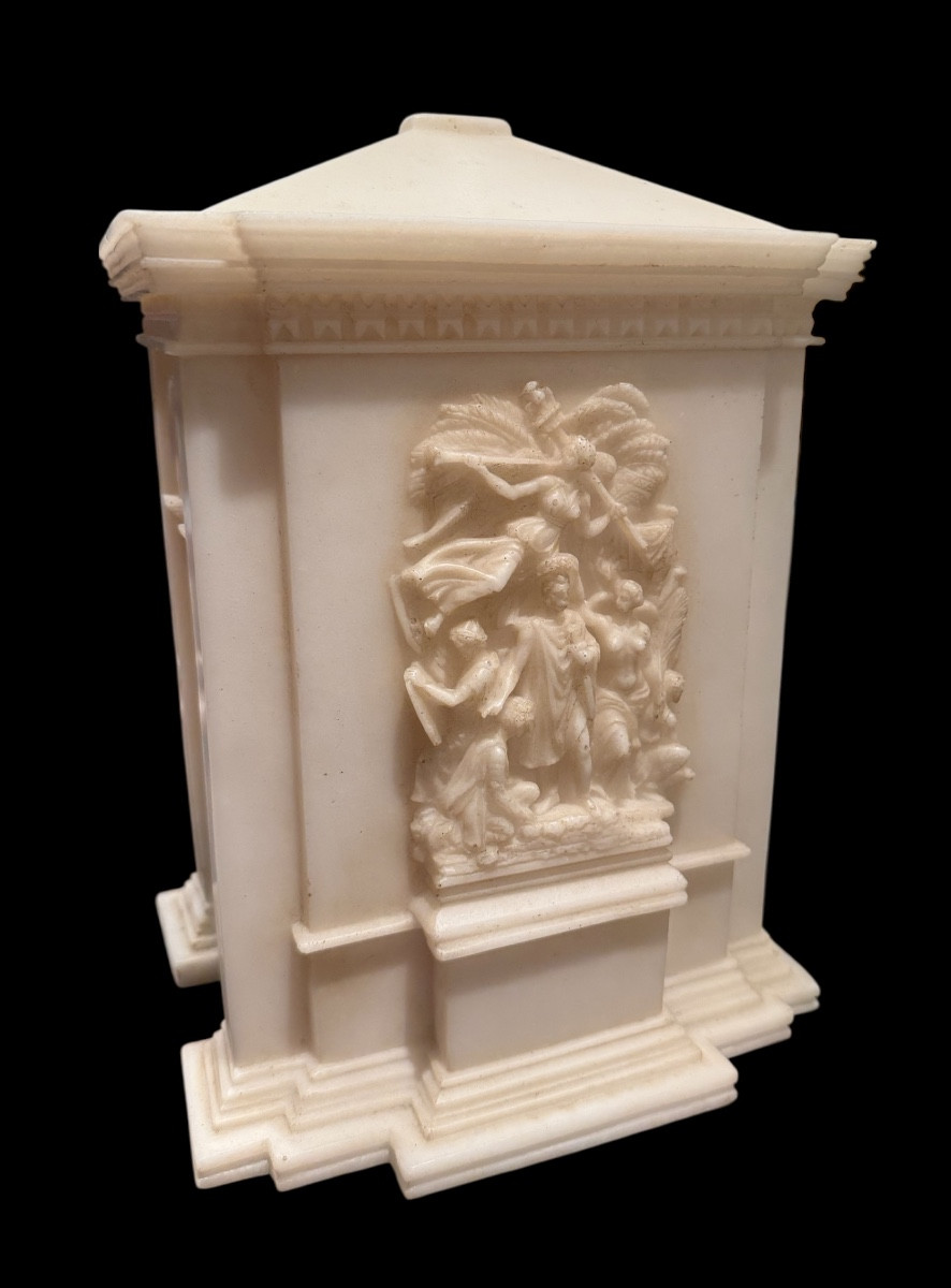 Architectural Model In White Marble 'souvenir Of The Grand Tour' - Italy - Late 19th Century