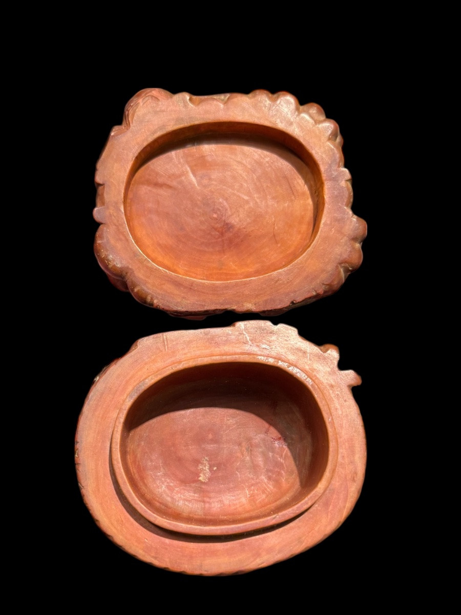 Boîte japonaise en buis sculpté, époque Meiji (vers 1868–1912) - Japon - 19e siècle-photo-7