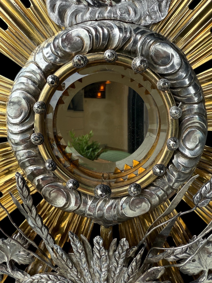 Ostensoir/Monstrance ‘Liège’ baroque en argent massif et vermeil-Belgique - 18e siècle -photo-3
