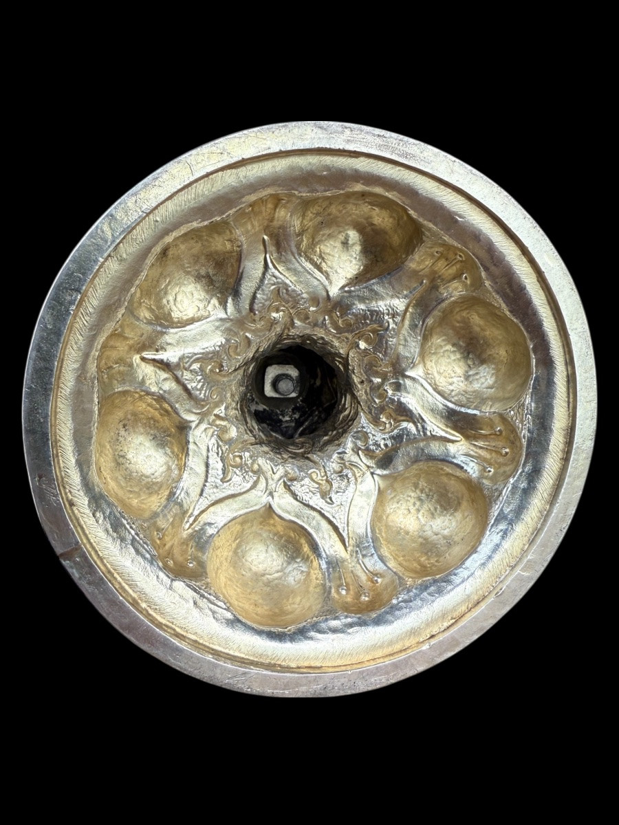 Large 'traubenpokal' Drinking Cup In Solid Silver - Austria/germany - 18th/19th Century-photo-3