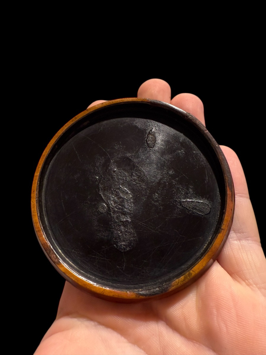 Boîte tabac/tabatière en bois pressé ‘Les Invalides en Goguette’ - France - début 19e siècle-photo-4