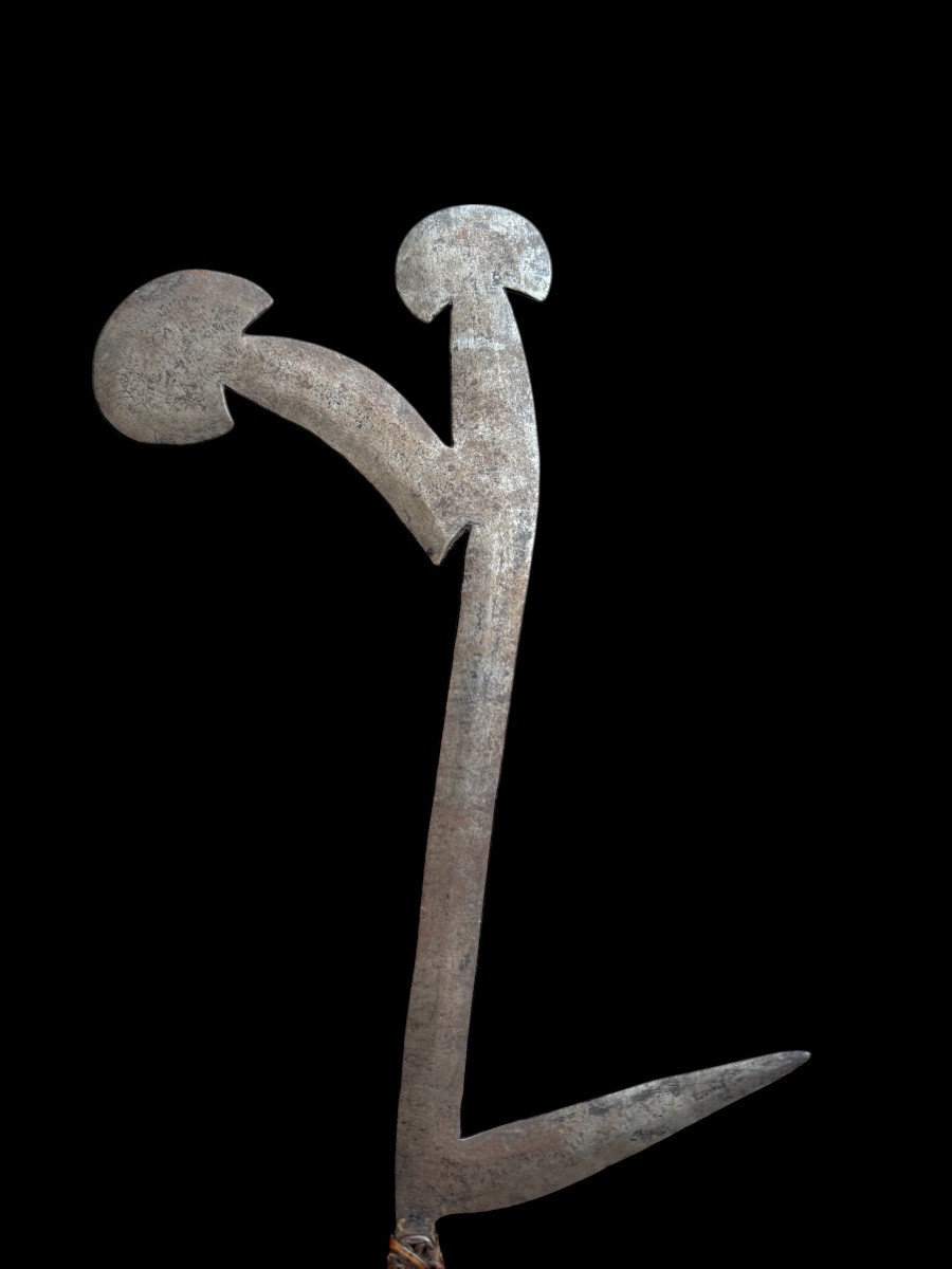 Rare couteau de jet africain de la tribu ‘Azande’ du Congo - Afrique - 19e siècle-photo-1