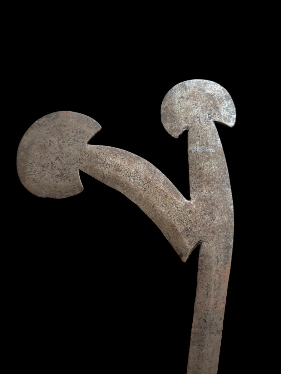 Rare couteau de jet africain de la tribu ‘Azande’ du Congo - Afrique - 19e siècle-photo-2