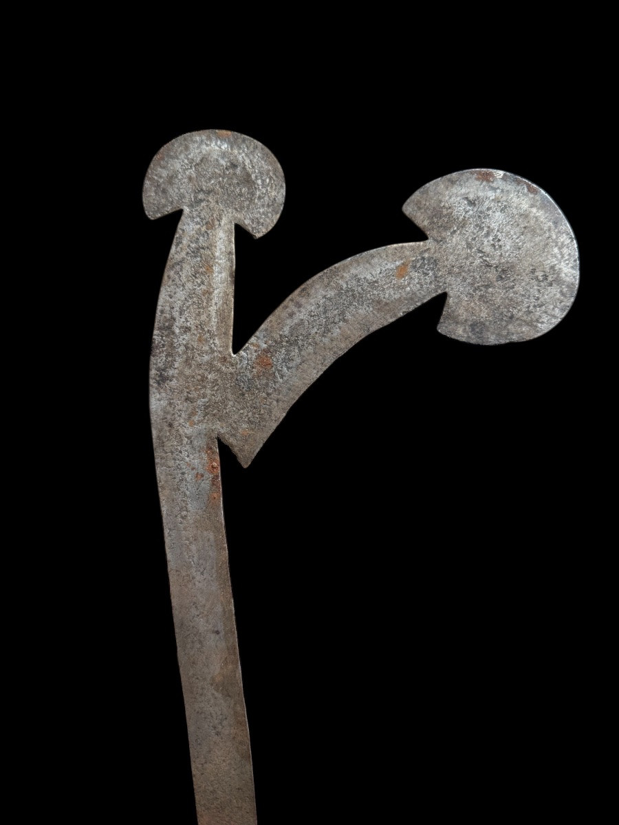 Rare couteau de jet africain de la tribu ‘Azande’ du Congo - Afrique - 19e siècle-photo-3