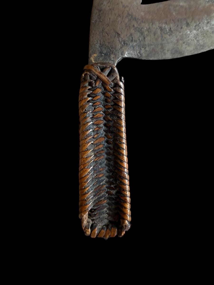 Rare couteau de jet africain de la tribu ‘Azande’ du Congo - Afrique - 19e siècle-photo-5