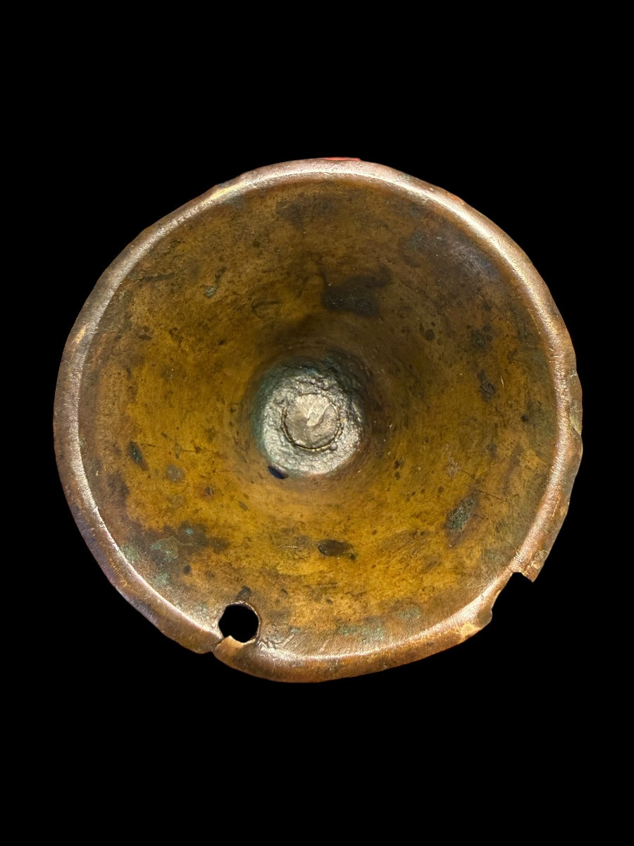 Small Patinated Bronze Candlestick - Ottoman? - 15th Century-photo-2