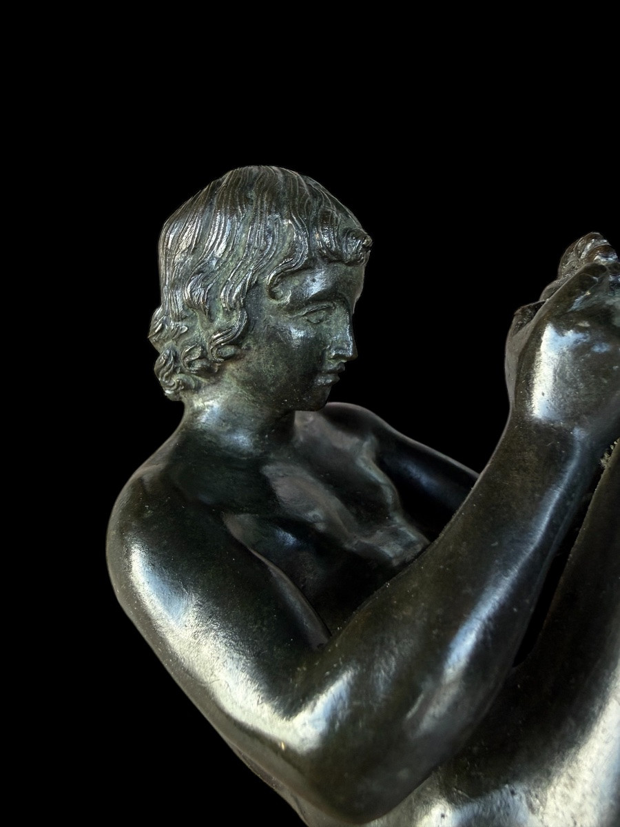 Bronze du “Spinario” (Garçon à l’épine) ‘Grand-Tour’ - Italie - fin du 19e siècle-photo-2