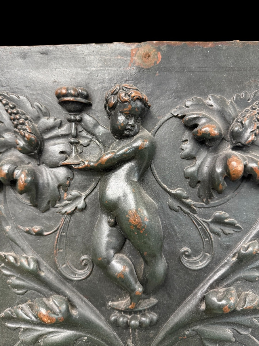 Panneau décoratif en cuivre repoussé, style Renaissance – probablement XIXe siècle-photo-3