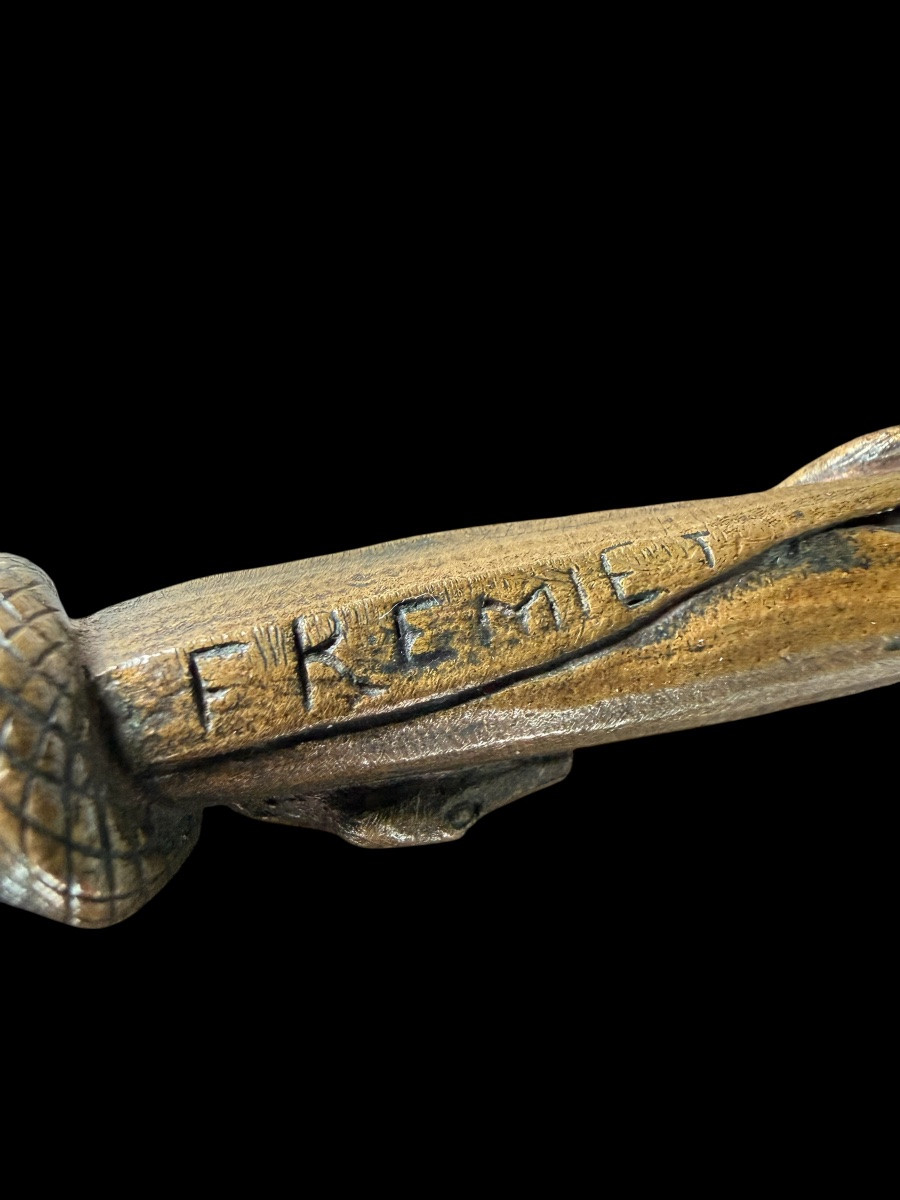 Sceau à cacheter (sceau/cachet) au singe et serpent 1858- Emmanuel Frémiet - 1824/1910 - France-photo-3