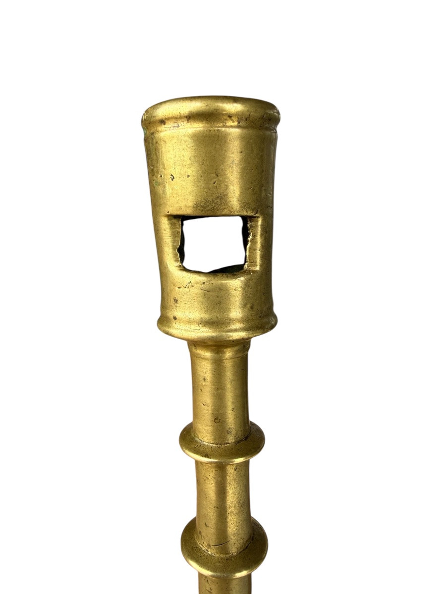 Bougeoir gothique en bronze - Pays-Bas méridionaux-fin du 15e siècle-photo-2