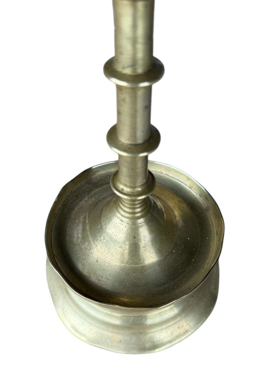 Bougeoir gothique en bronze - Pays-Bas méridionaux-fin du 15e siècle-photo-4