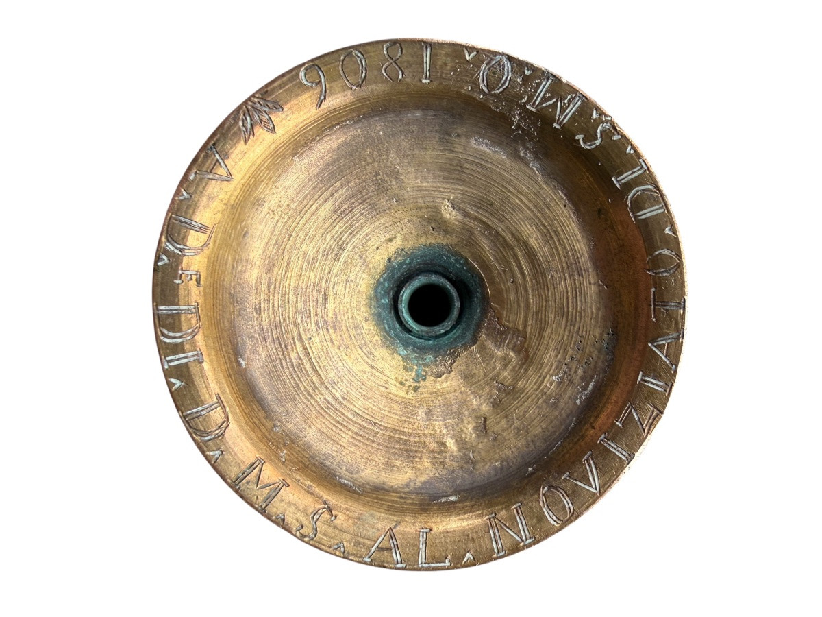 Petite Ciboire en argent vermeil avec pied en cuivre doré - Italie/France - 17e siècle-photo-5