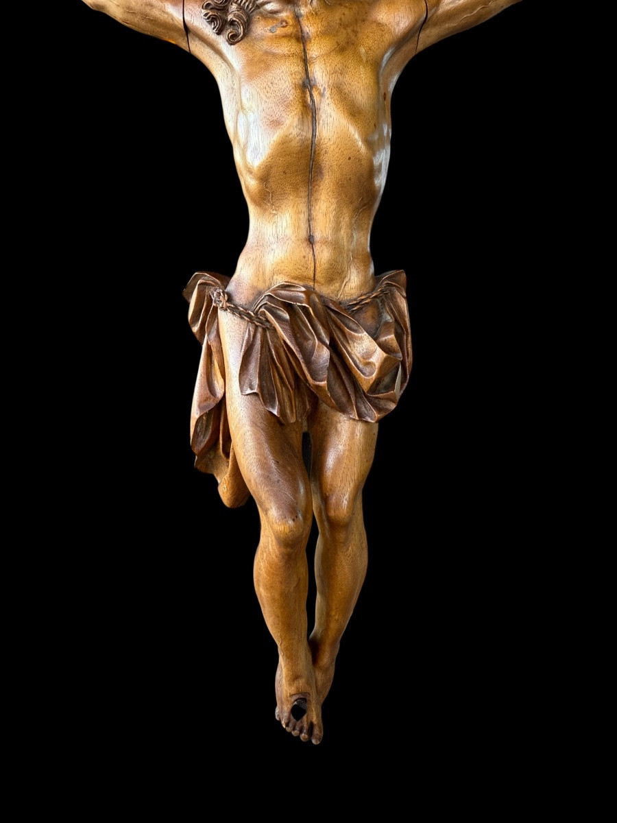 Figure de Christ ‘Corpus Christi’ en buis - Italie -17e siècle-photo-2