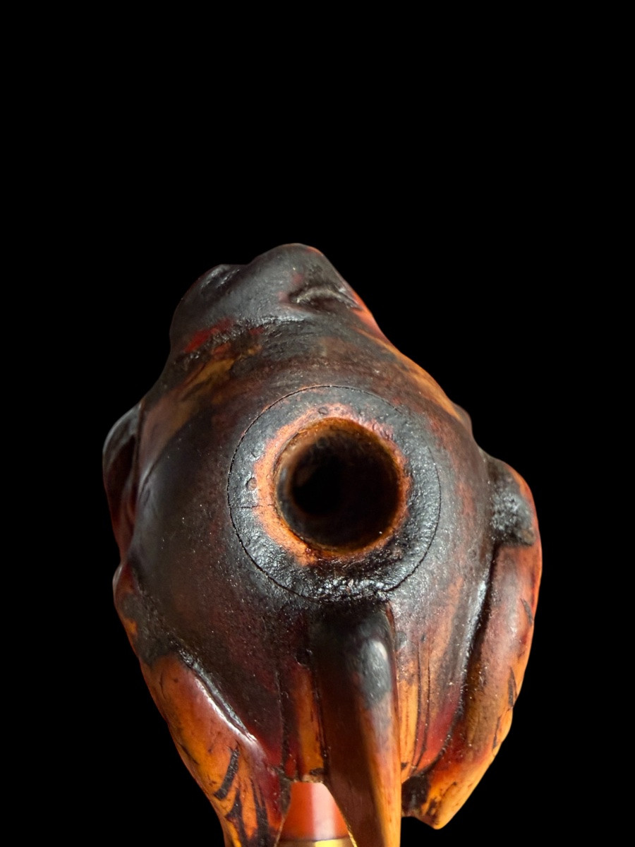 Meerschaum Tobacco Pipe With The Head Of Ambiorix - Late 19th Century-photo-3